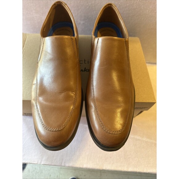 Clarks Collection Mens Dress Shoes Size 11 1/2 Brown Leather